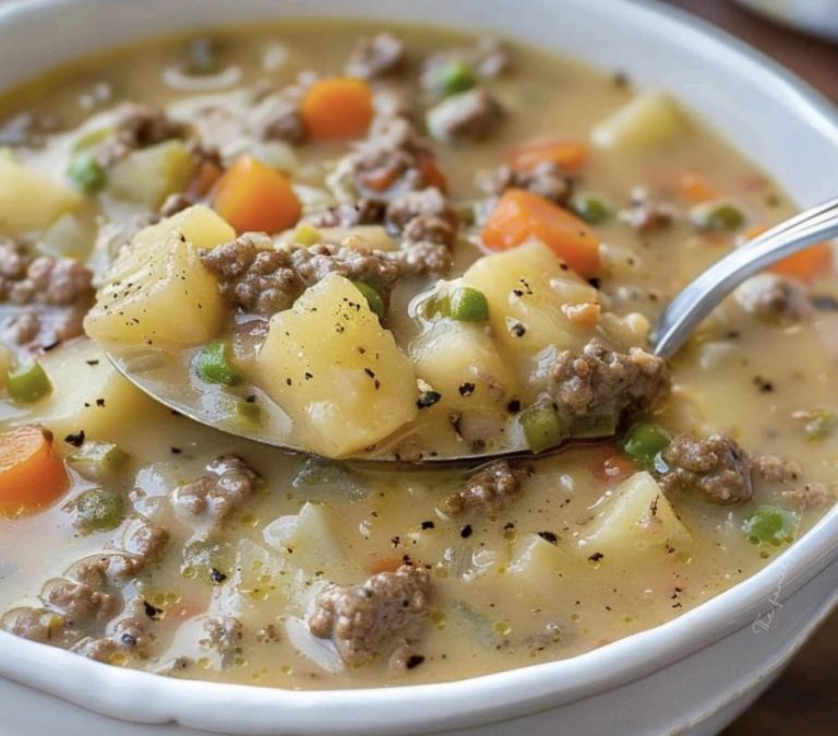 Crockpot Creamy Potato & Hamburger Soup – RECIPES