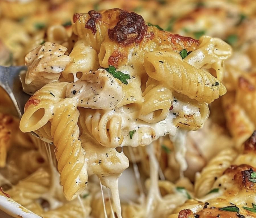 Garlic Parmesan Chicken Pasta Bake – RECIPES