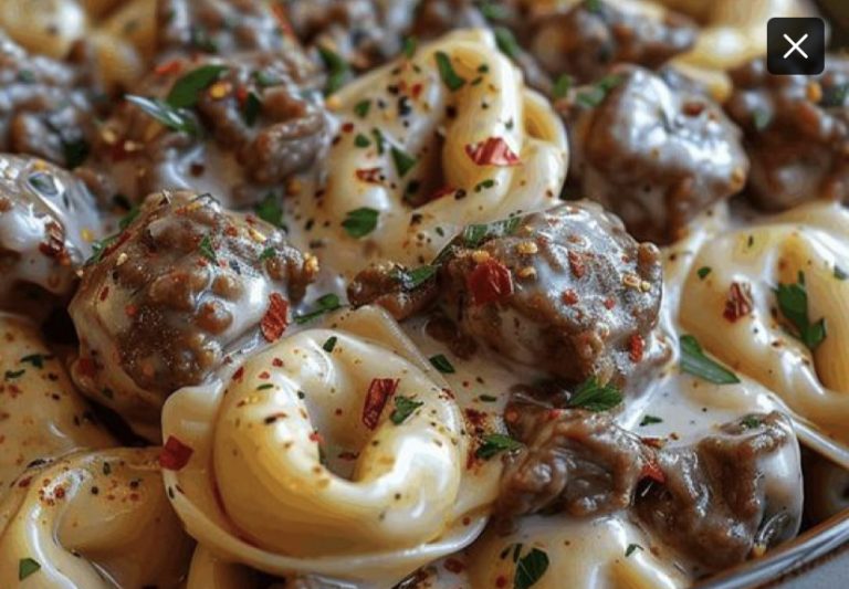 Cheesesteak Tortellini in Rich Provolone Sauce RECIPES